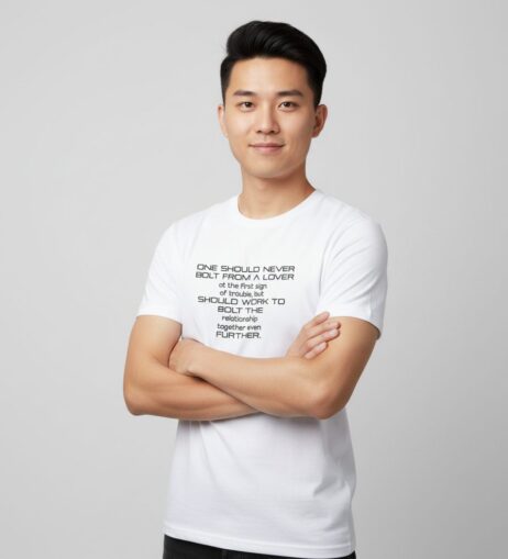 One Should Never Bolt from a Lover Monochrome Tee
