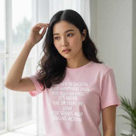 The Key to Success and Happiness Does Not Rely on Luck Monochrome Tee