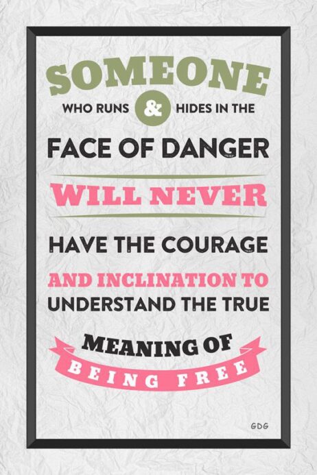 A poster with some words on it