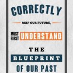 A poster with the words " map our future, must first understand the blueprint of our past ".