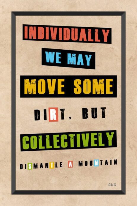 A poster with some type of words on it