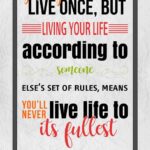 A poster with some words on it