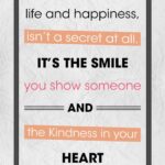 A quote about life and happiness is displayed.