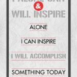 A poster with the words " i can 't say and will inspire ".