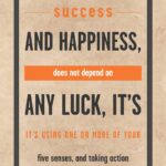 A poster with the words success and happiness