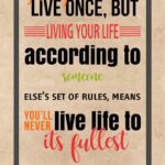 A poster with some words on it