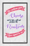 A poster with the words " choose, not to take, will not produce the reactions ".