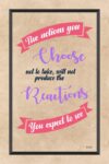 A poster with the words " choose, not to take ," will produce reactions and " expect to see ".