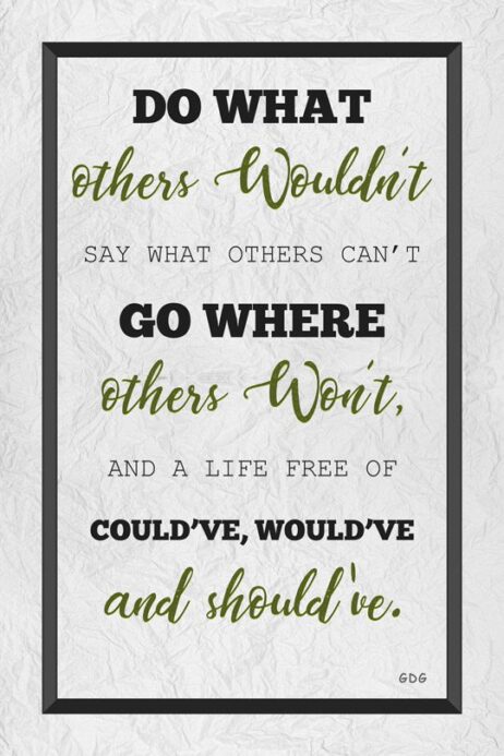 A quote is written in black ink on a white background.