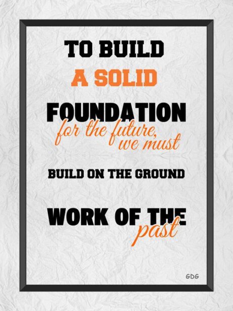 A quote is written in black and orange.