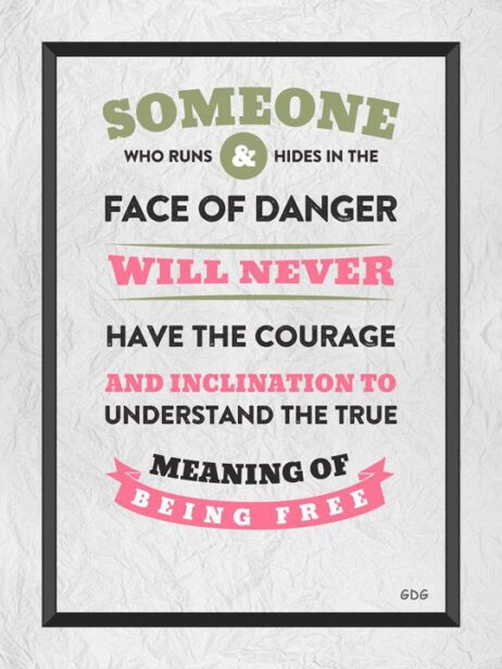 A poster with some words on it