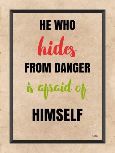 A quote is displayed on the wall.