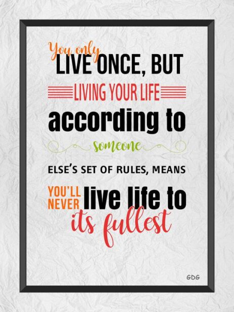 A poster with some words on it