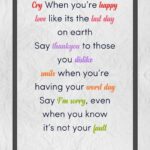 A poster with the words cry when you 're happy