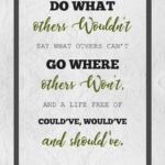 A quote is written in black and green.