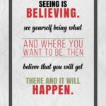 A quote about seeing is believing.