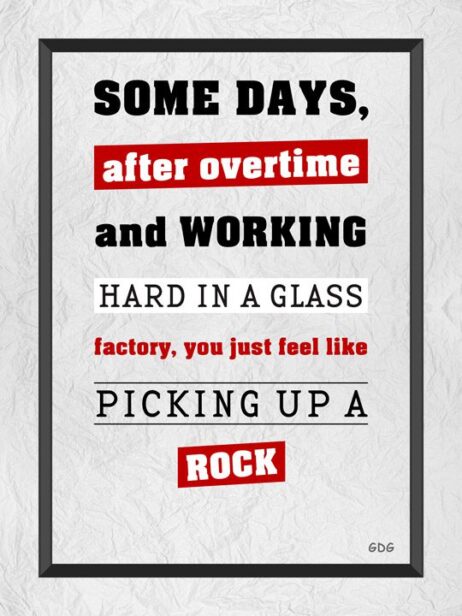 A poster with some words on it