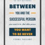 A quote about failure is displayed on the wall.