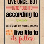 A poster with some words on it