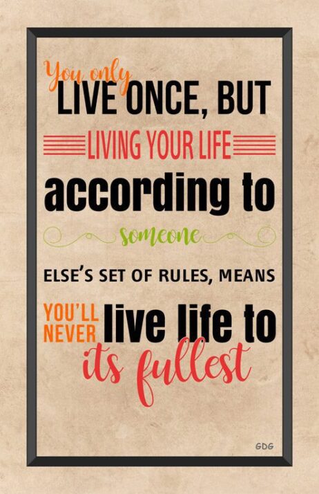 A poster with some words on it