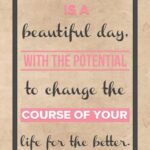 A quote is displayed on the front of a poster.