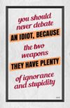 A poster with some words on it
