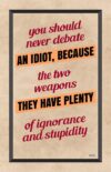A poster with some words on it